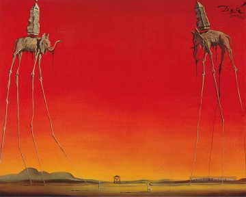 Salvador Dali œuvres - Les Eléphants Salvador Dali